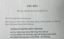 Thông báo Tiến Chức Linh Mục