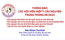 Thông báo: Hiệp ý Cầu nguyện trong tháng 08 - 2024
