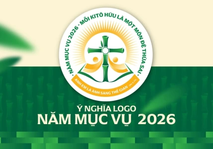 Logo năm Mục vụ 2026: Mỗi Kit&ocirc; hữu l&agrave; một m&ocirc;n đệ thừa sai: &ldquo;Anh em l&agrave; &aacute;nh s&aacute;ng thế gian"