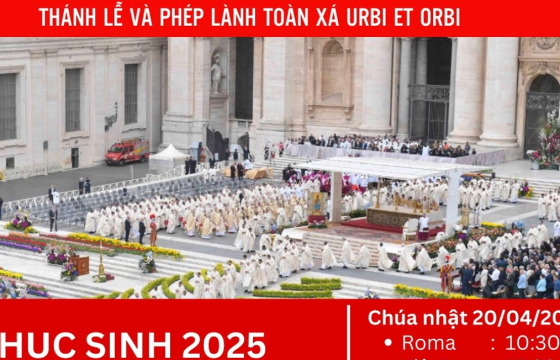 Truyền hình trực tiếp: Thánh lễ và phép lành Urbi et Orbi