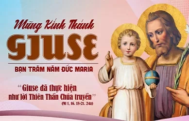 Thứ tư 19/03/2025 – THÁNH GIUSE, BẠN TRĂM NĂM ĐỨC MARIA. Lễ trọng