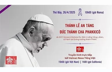 Trực tiếp Thánh lễ an táng Đức Thánh Cha được cử hành vào thứ Bảy ngày 26/4/2025