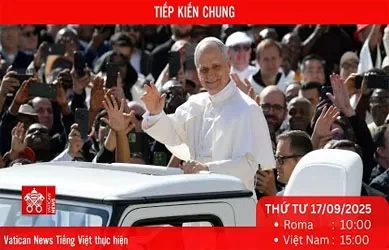 Tiếp kiến chung 17/9/2025 - ĐTC Lêô XIV: Niềm hy vọng Kitô giáo nảy sinh từ sự chờ đợi tín thác