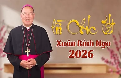 Tổng Giáo phận Hà Nội: Lời chúc Tết xuân Bính Ngọ 2026 của Đức Tổng Giám mục Giuse Vũ Văn Thiên