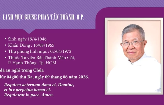Hiệp Thông: Linh mục Giuse Phan Tấn Thành, O.P